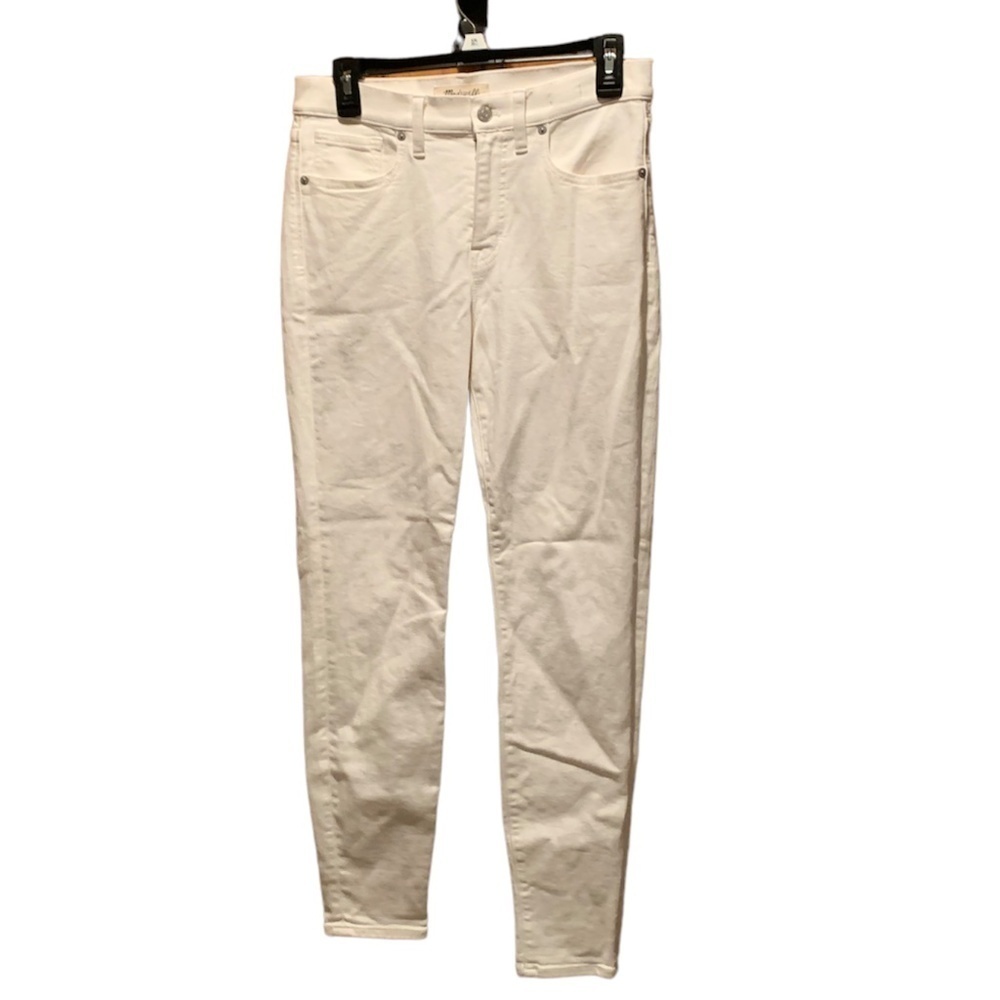 Madewell 9" High Rise Skinny Jeans White size 28
